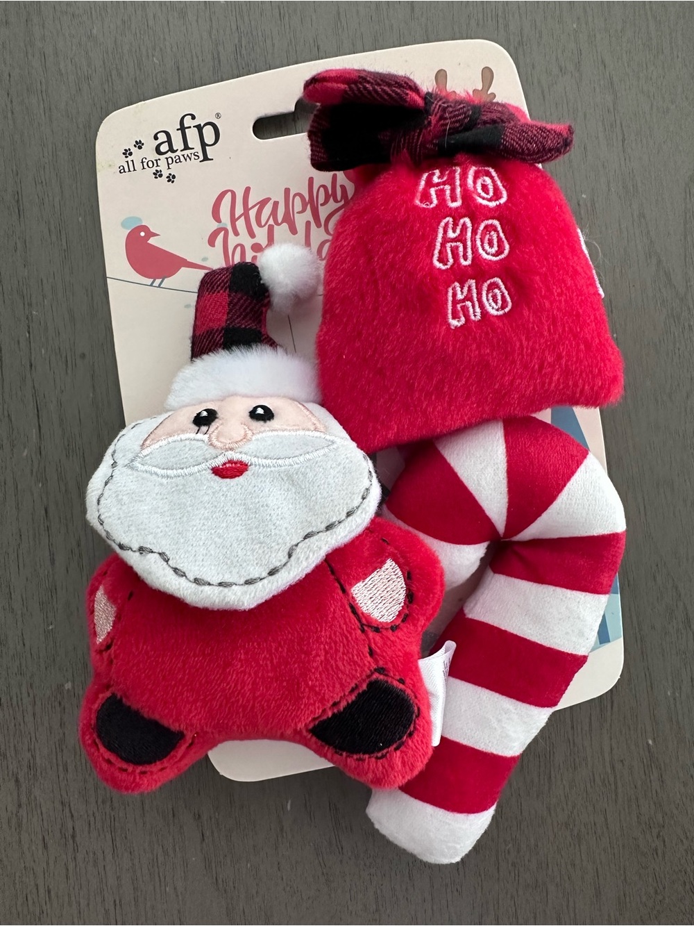 ALL FOR PAWS Mini Plush Small Dog Toys Christmas Squeaky Soft Holiday New